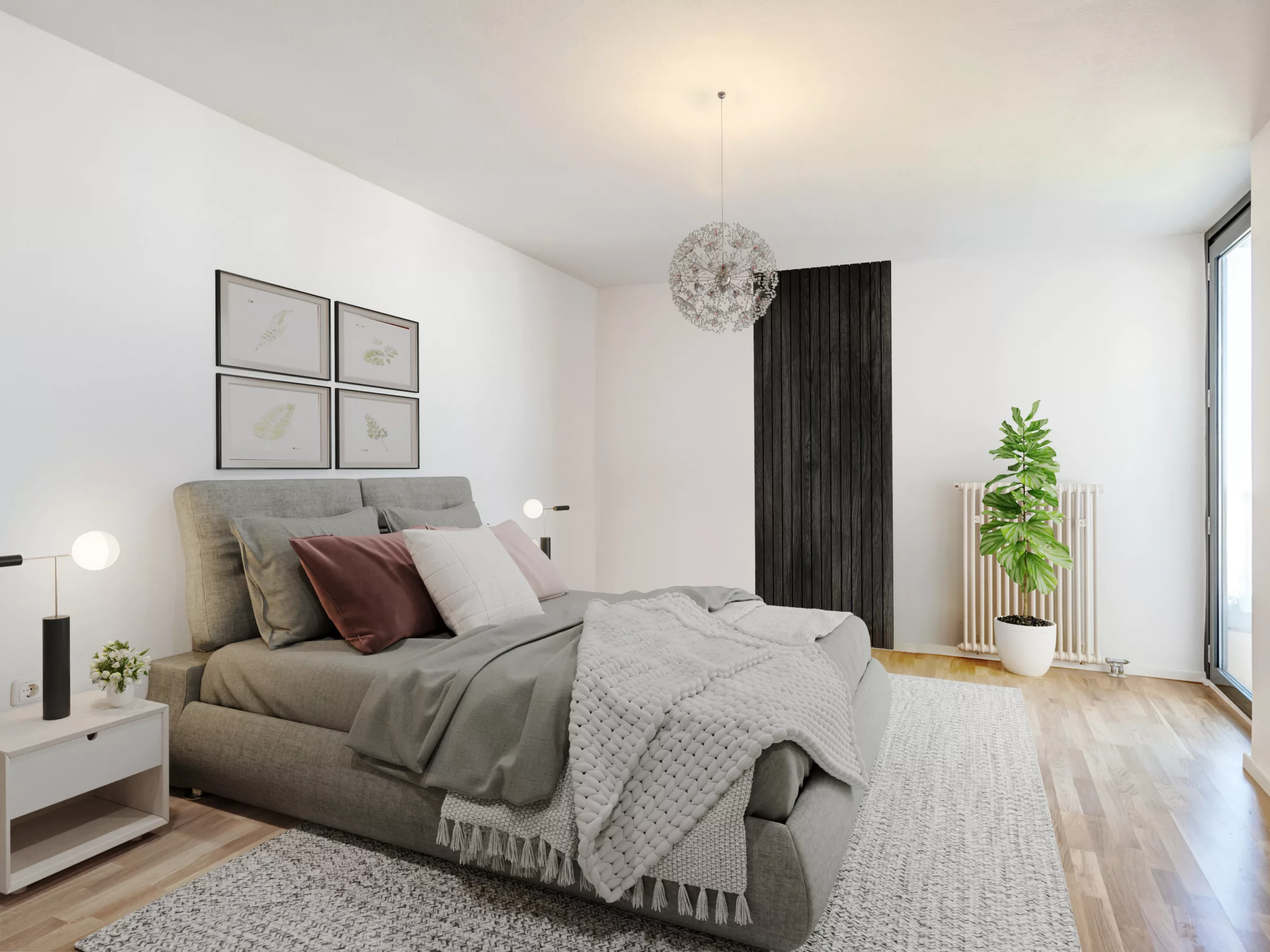 Gemütliches Schlafzimmer einer Wohnung in Vaterstetten