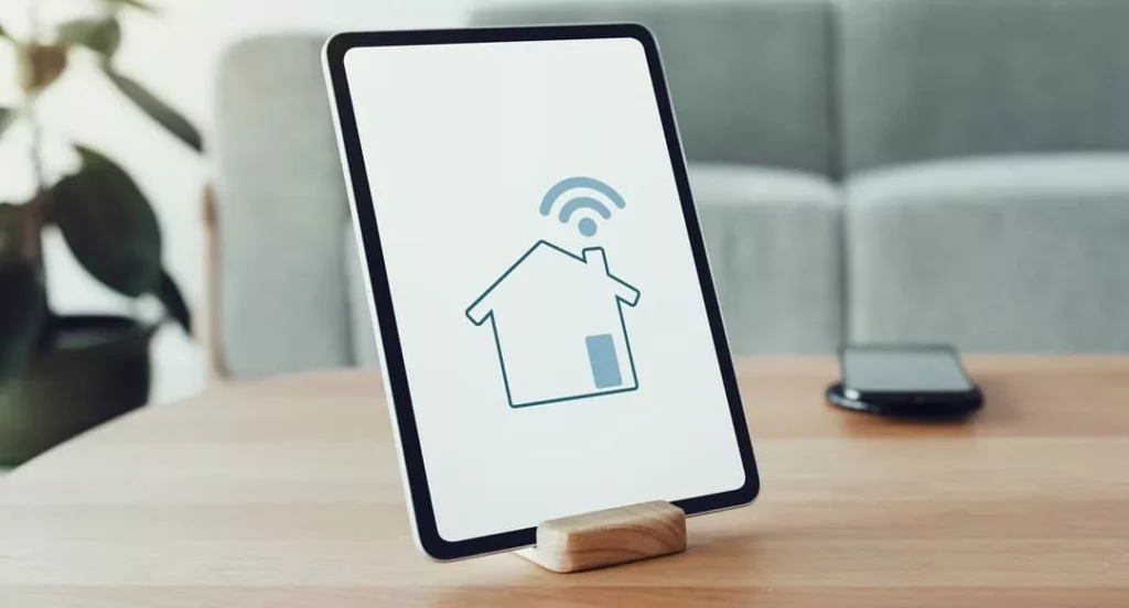 Tablet mit Smart Home App