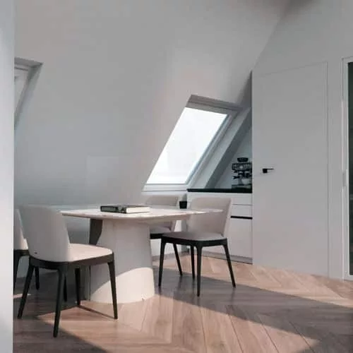 Home Staging Beispiel in kleiner Dachgeschosswohnung