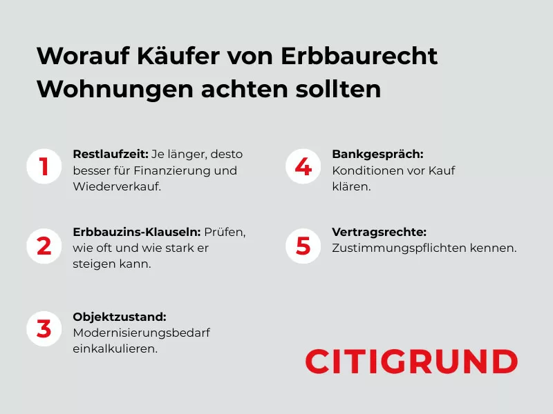 Tipps für den Kauf von Erbbaurechtswohnungen