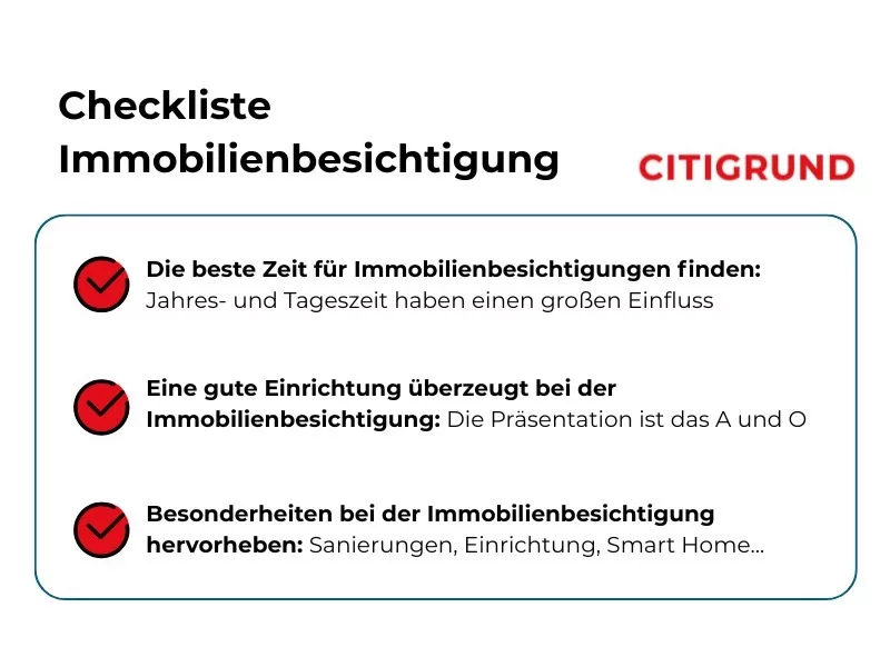 Checkliste für erfolgreiche Immobilienbesichtigungen